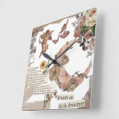 Blume für Grafik zitiert jornal angel T - Shirt Quadratische Wanduhr (Winkel)