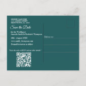 Blume für grüne/weiße Rosen im Grünbuch Ankündigungspostkarte (Rückseite)