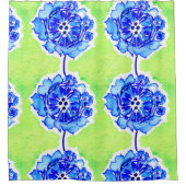 Blume für grünes und blaues Wasser Duschvorhang (Vorderseite)