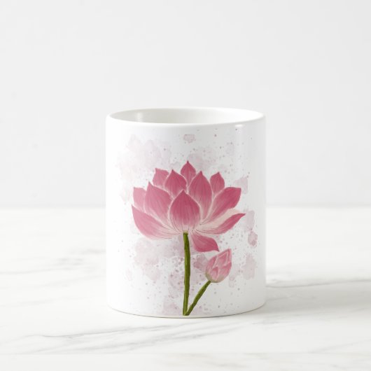 Blume für handgezogene Wasserfarben Kaffeetasse (Mittel)