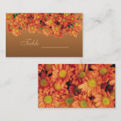 Blume für Herbst Platzkarte (Vorne/Hinten)