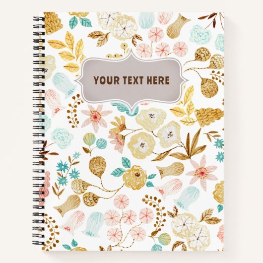 Blume für Herbstfarben Notizblock (Vorderseite)