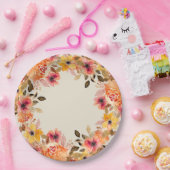 Blume für Herbstwasserfarben Pappteller (Party)