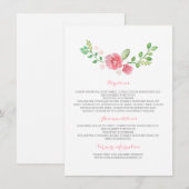 Blume für Hochzeiten - Informationen Begleitkarte (Vorne/Hinten)