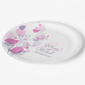 Blume für Hochzeitsblätter Pappteller (Schrägansicht)