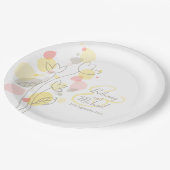 Blume für Hochzeitsblätter Pappteller (Schrägansicht)