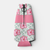 Blume für hübsch rosa Hibisken Flaschenkühler (Rückseite)