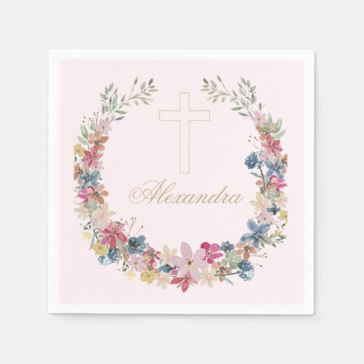 Blume für Hübsche Feldfarben Serviette (Vorderseite)