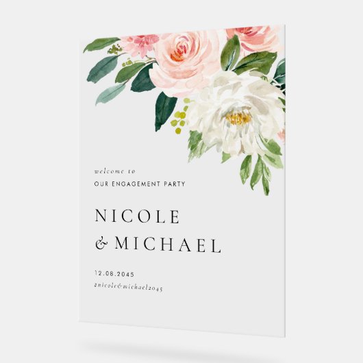 Blume für Hübsche Gartenmöbel Acrylschild (Winkel)