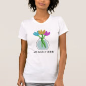 Blume für hübsche Glitzer T-Shirt (Vorderseite)