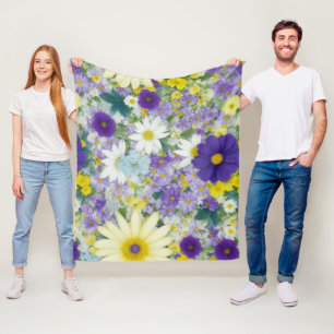 Blume für hübsche Hütte Fleecedecke