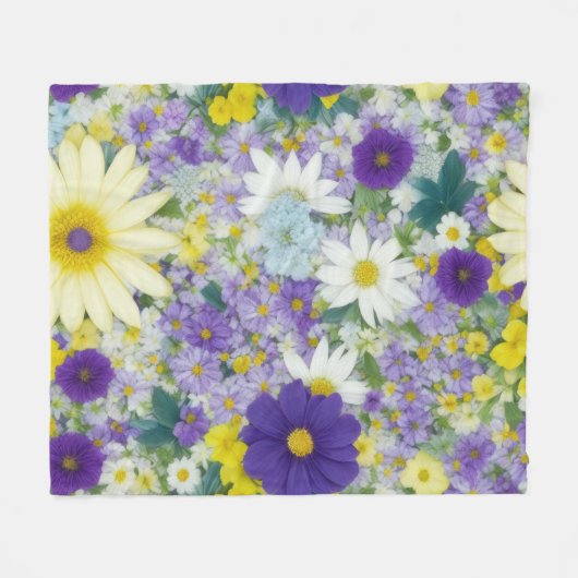 Blume für hübsche Hütte Fleecedecke (Vorderseite (Horizontal))