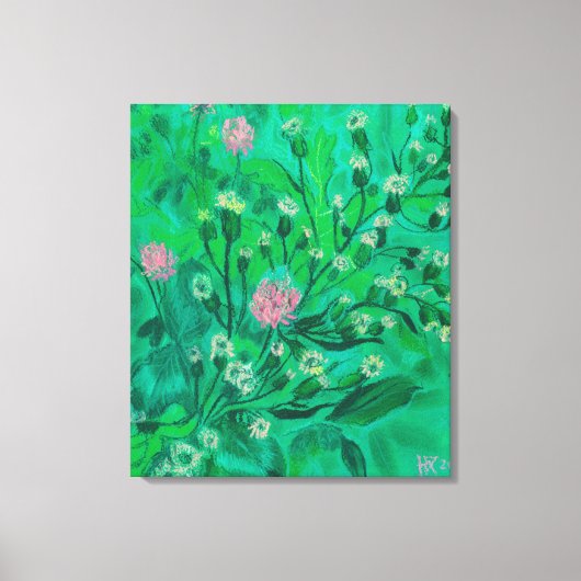 Blume für Hummeln, Wildblumen im Sommer Leinwanddruck (Vorderseite)