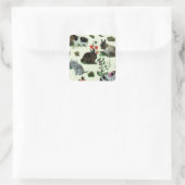 Blume für Hunde Quadratischer Aufkleber (Tasche)
