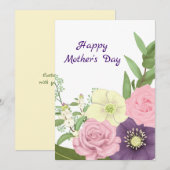 Blume für Ihre Pauschalreise Feiertagskarte (Vorne/Hinten)