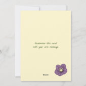 Blume für Ihre Pauschalreise Feiertagskarte (Rückseite)