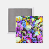 Blume für Ihren Kühlschrank farbenfroh blumengesch Magnet (Vorderseite/Rückseite)