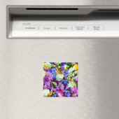 Blume für Ihren Kühlschrank farbenfroh blumengesch Magnet (In Situ (Geschirrspüler))