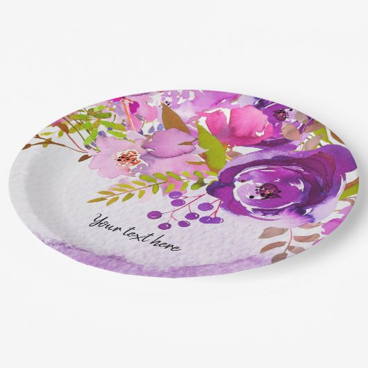 Blume für jeden Anlass Pappteller (Schrägansicht)