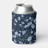 Blume für Kinder: nahtlos dunkelblau Dosenkühler (Kanne Vorderseite)