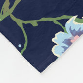 Blume für Kinder: nahtlos dunkelblau Fleecedecke (Ecke)