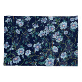 Blume für Kinder: nahtlos dunkelblau Kissenbezug (Rückseite)