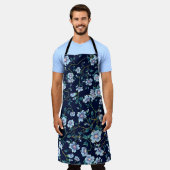 Blume für Kinder: nahtlos dunkelblau Schürze (Getragen)