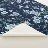 Blume für Kinder: nahtlos dunkelblau Sherpadecke (3/4)