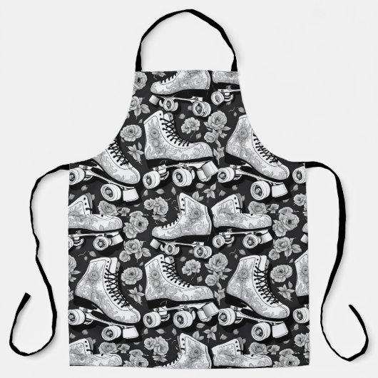 Blume für klassische Roller-Skate, Schwarz-weiß Schürze (Vorderseite)