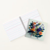 Blume für knallfarbiges Papier Notizblock (Innenseite)