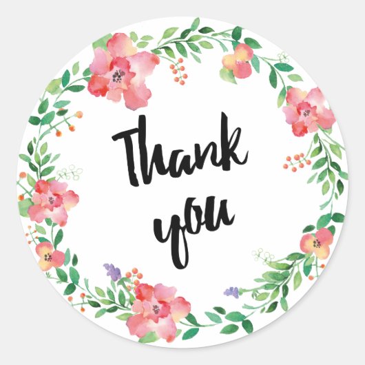 Blume für Kränze Runder Aufkleber (Vorderseite)