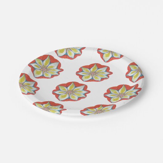 Blume für kundenspezifische PapierTeller 7 in (Schrägansicht)