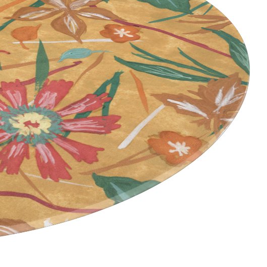 Blume für künstlerische Aquarellbilder: Farbenfroh Schneidebrett (Ecke)