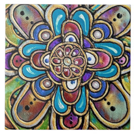 Blume für künstlerische Länder Fliese