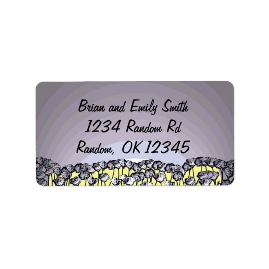 Blume für künstlerisches Mohn Adressaufkleber (Vorne)