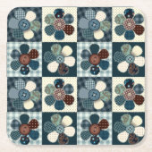 Blume für Länderpatchwork Rechteckiger Pappuntersetzer (Vorderseite)