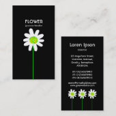 Blume für langes Stechen - Schwarz Visitenkarte (Vorne/Hinten)