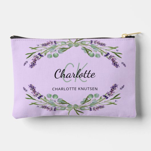 Blume für Lavendel Zubehörtasche (Rückseite)