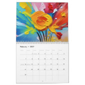 Blume für lebendige Farben Kalender (Feb 2027)