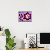 Blume für lila Fraktal Poster (Heimbüro)