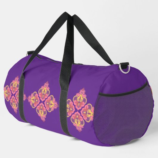 Blume für Lila große Duffle Bag (Rechte Ecke)