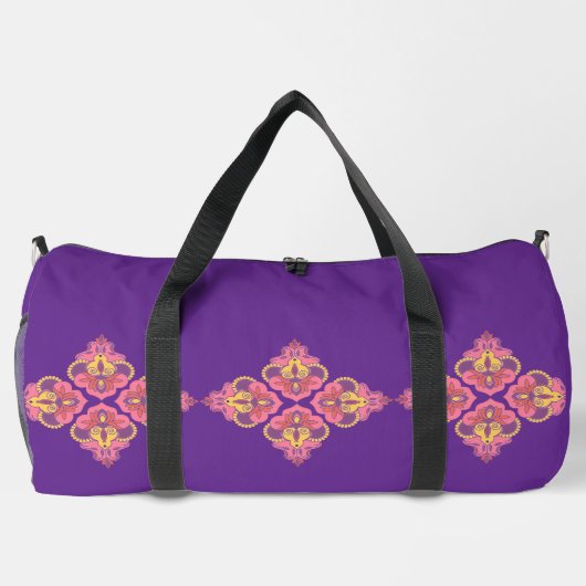 Blume für Lila große Duffle Bag (Rückseite)