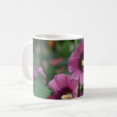 Blume für lila Hibisken Kaffeetasse (Vorderseite Links)