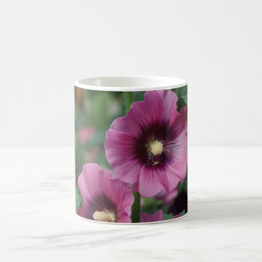Blume für lila Hibisken Kaffeetasse (Mittel)