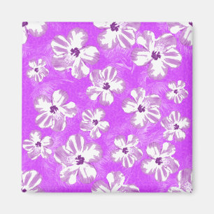 Blume für lila Hibisken Magnet
