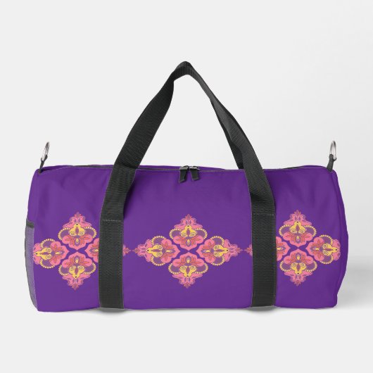 Blume für Lila Kleine Duffle Bag (Rückseite)