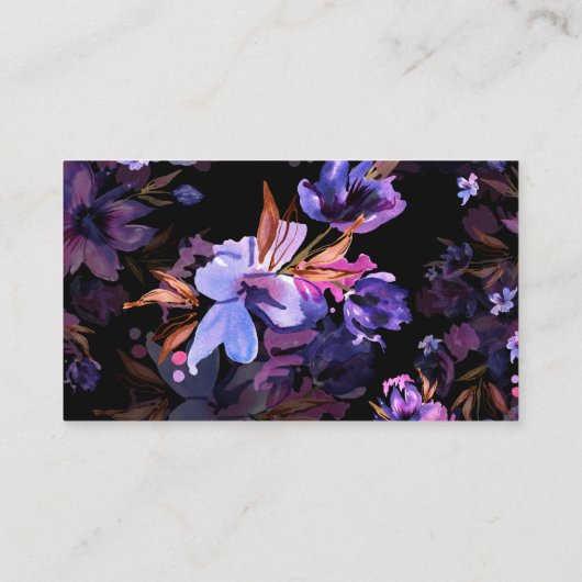 Blume für lila-rosa-Lavendel Begleitkarte (Rückseite)