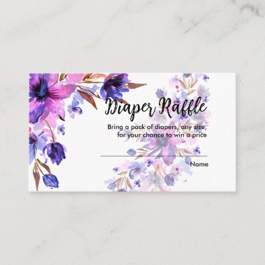 Blume für lila-rosa-Lavendel Begleitkarte (Vorderseite)