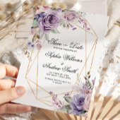 Blume für lila Rose Save the Date Einladung