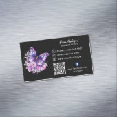 Blume für lila Schmetterlinge, QR-Code Facebook Magnetische Visitenkarte (Beispiel)